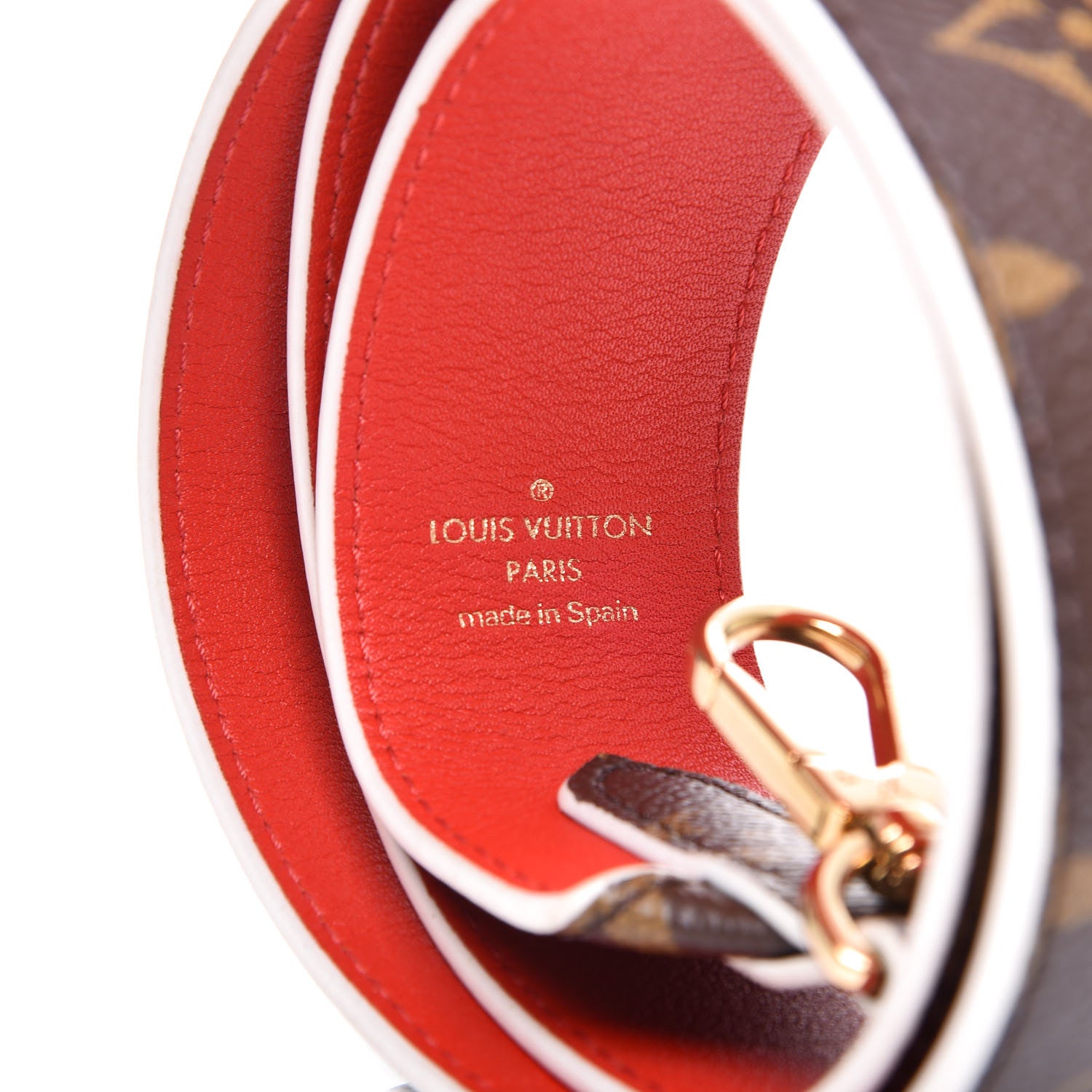 Louis Vuitton Monogram Bandouliere Shoulder Strap Red 3 of 4