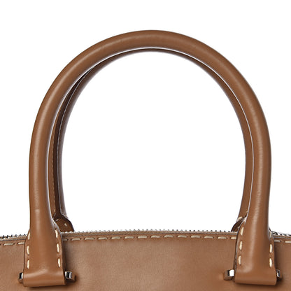 Prada City Calf Small Hand Stitched Galleria Double Zip Tote Caramel 15 of 16