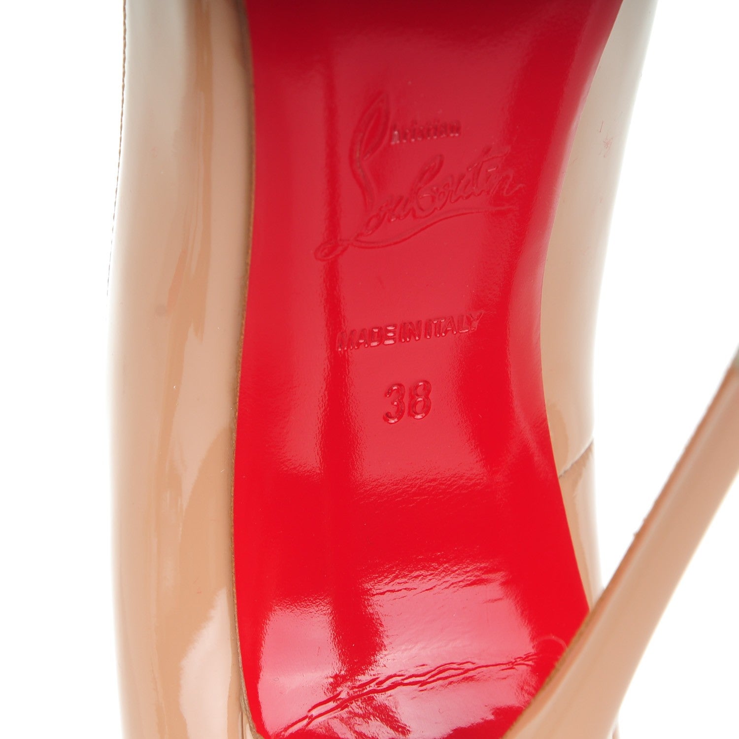 Christian Louboutin Patent So Kate 120 Pumps 38 Nude 6 of 6
