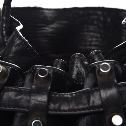 Alexander Wang Pony Hair Diego Bucket Bag Black with Nickel Hardware 9 of 11