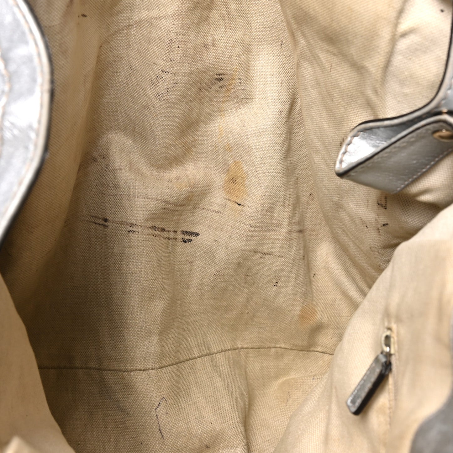 Guccissima Large Sukey Tote Silver