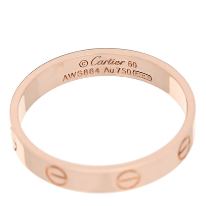 Cartier 18K Pink Gold 3.5mm LOVE Wedding Band Ring 60 9.25 4 of 5