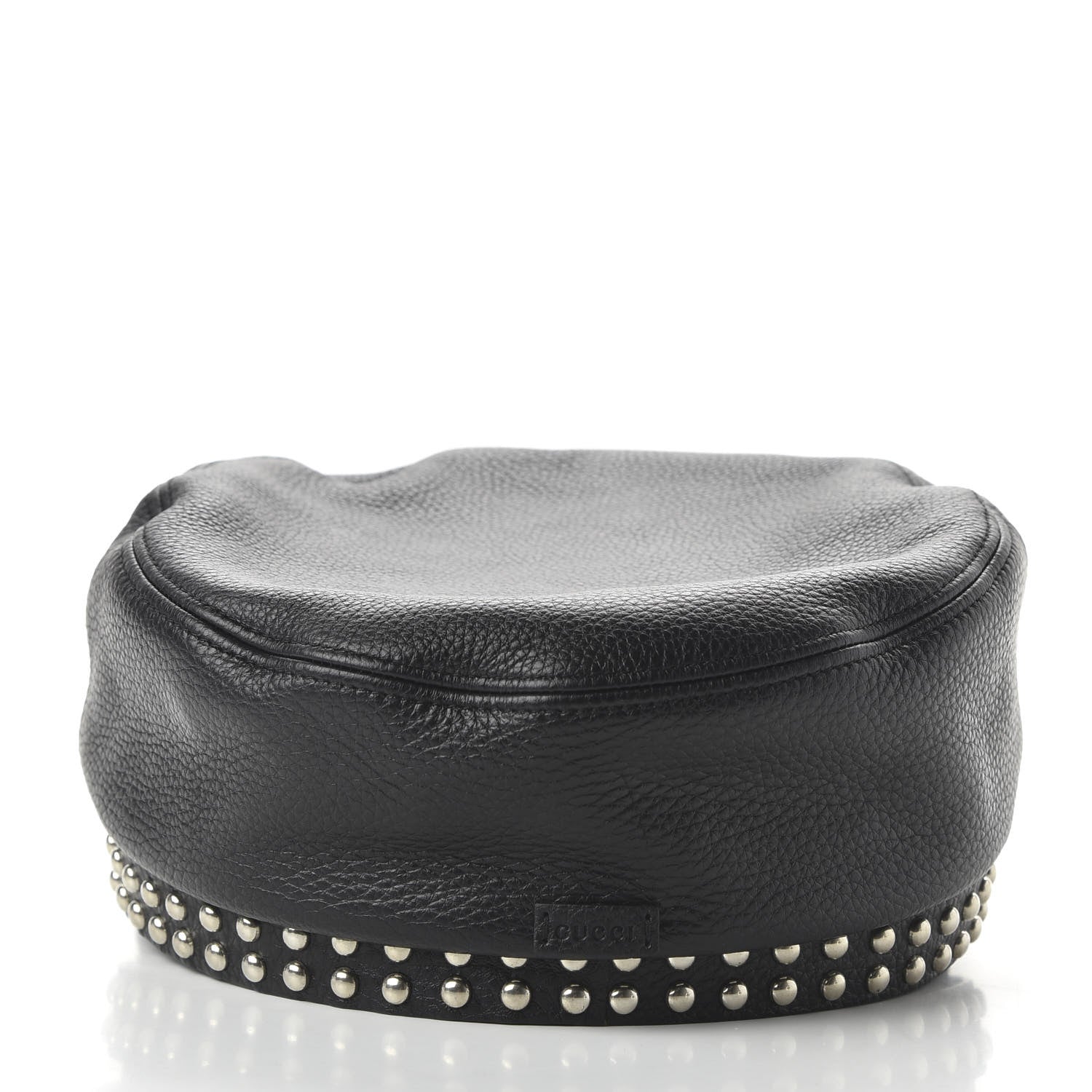 Gucci Calfskin Studded Cellarius Hat XL Black 6 of 9