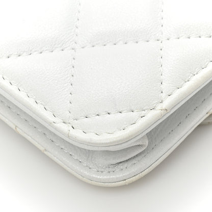 Chanel Calfskin Quilted Maxi Pearls Clutch With Chain White 14 of 14
