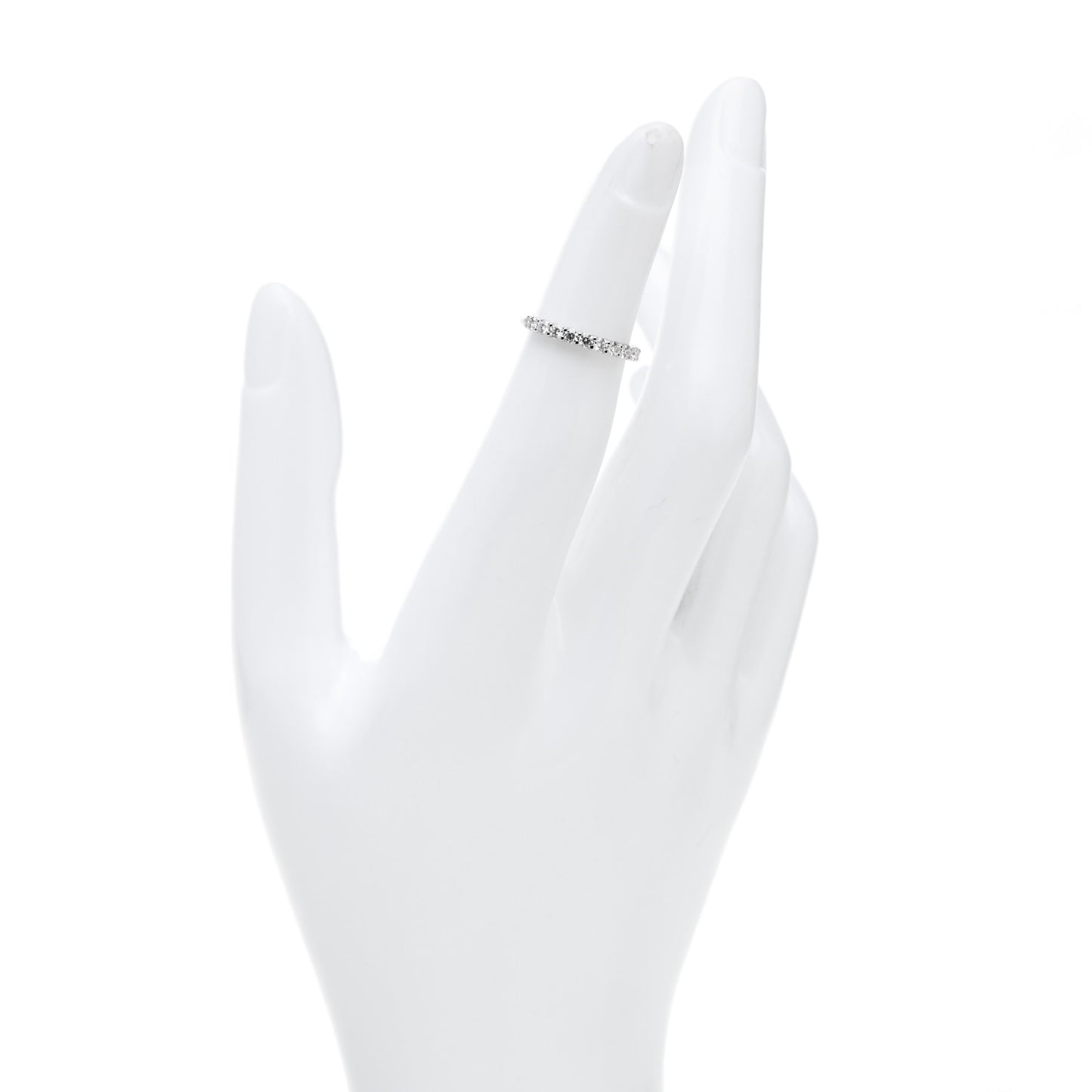 Platinum Diamond .31ctw Half Circle Embrace Band Ring 45 3.5