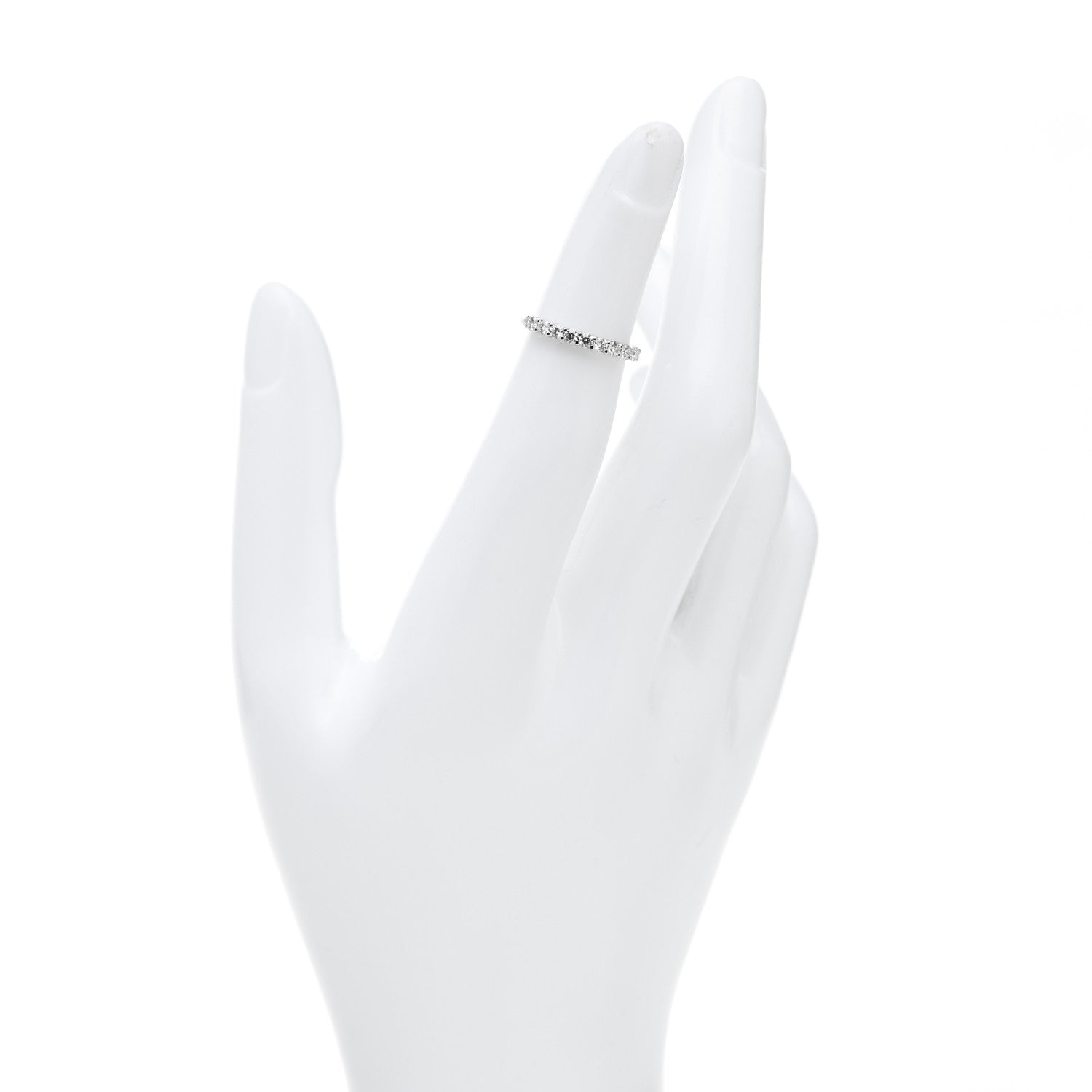 Tiffany Platinum Diamond .31ctw Half Circle Embrace Band Ring 45 3.5 2 of 5