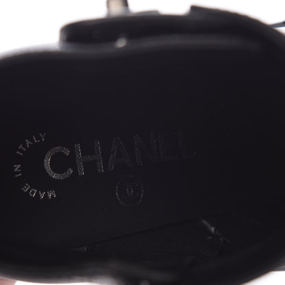 Chanel Iridescent Goatskin CC Turnlock Short Boots 37.5 Black 8 of 9