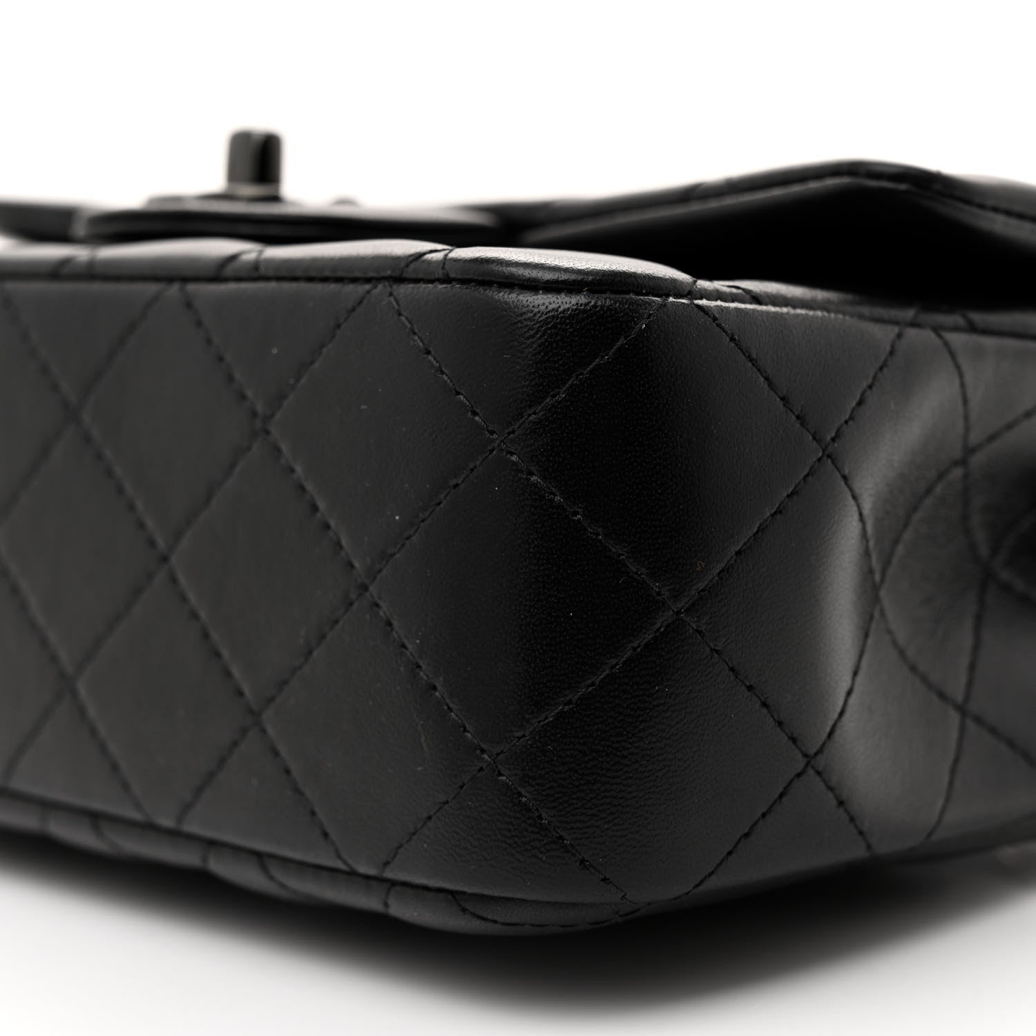 Chanel Lambskin Quilted Mini Top Handle Rectangular Flap So Black 10 of 11