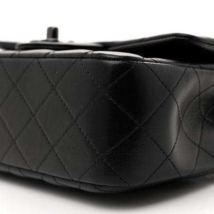 Chanel Lambskin Quilted Mini Top Handle Rectangular Flap So Black 10 of 11