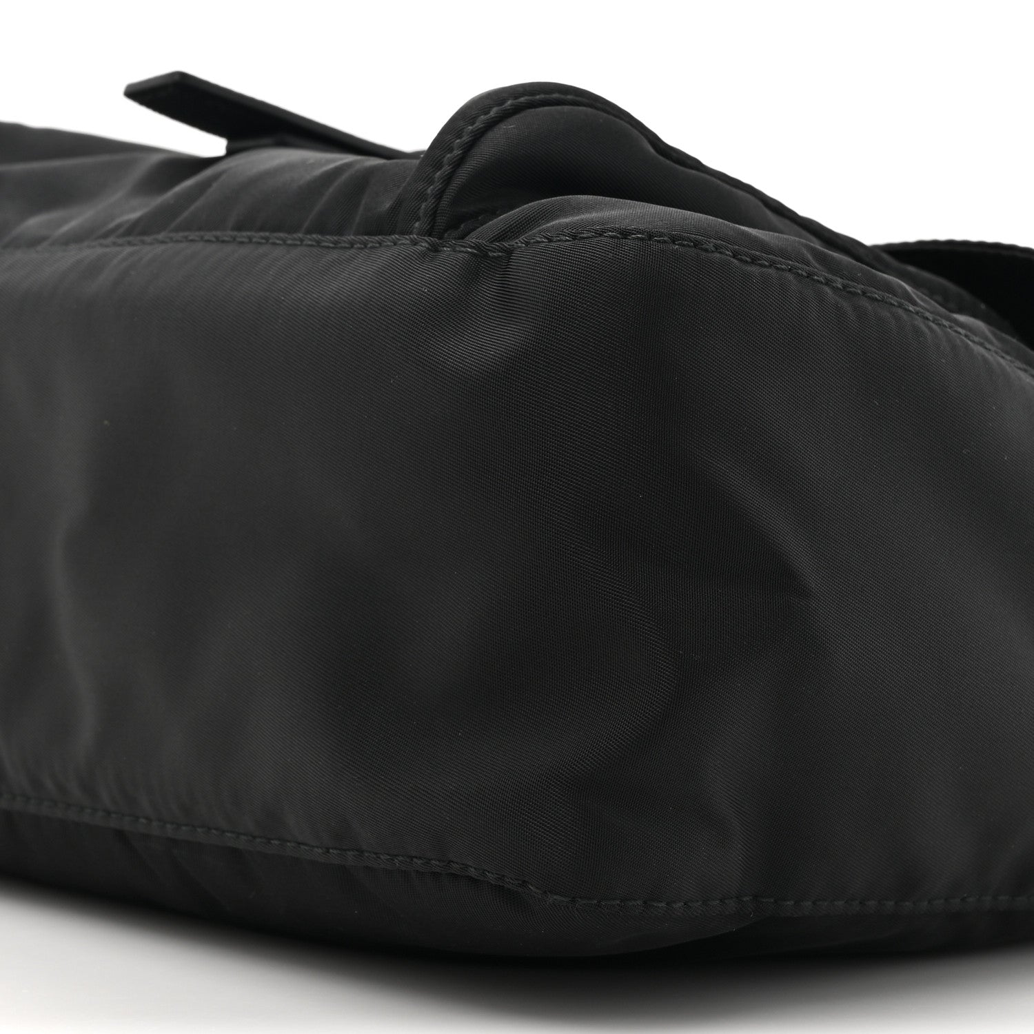 Prada Re-Nylon Vela Saffiano Pocket Single Buckle Messenger Shoulder Bag Black 8 of 9