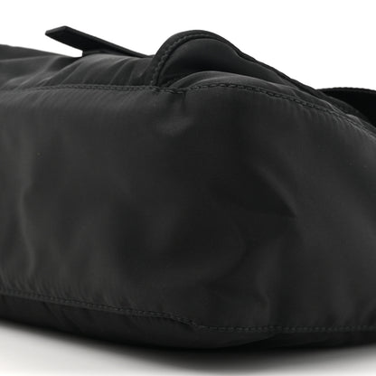 Prada Re-Nylon Vela Saffiano Pocket Single Buckle Messenger Shoulder Bag Black 8 of 9