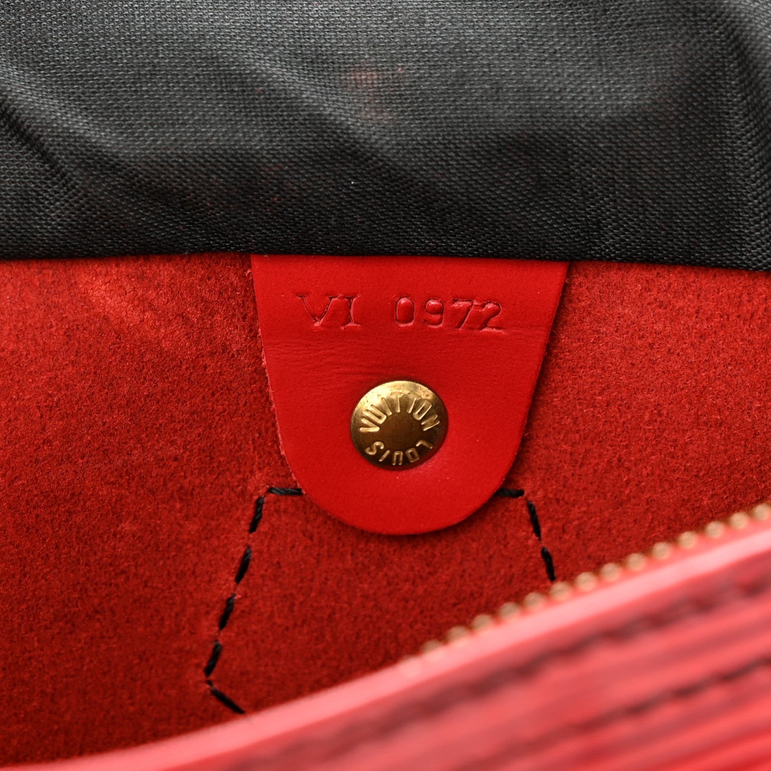 Louis Vuitton Epi Speedy 25 Castillan Red 7 of 15
