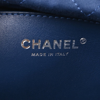 Chanel Washed Denim Quilted Studded Mini Chanel 22 Blue 6 of 10