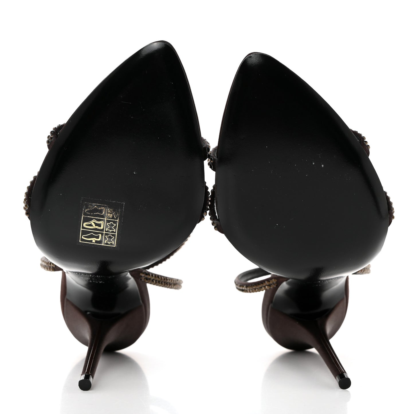 Satin Crystal Ava 105 Sandals 36.5 Amaranth