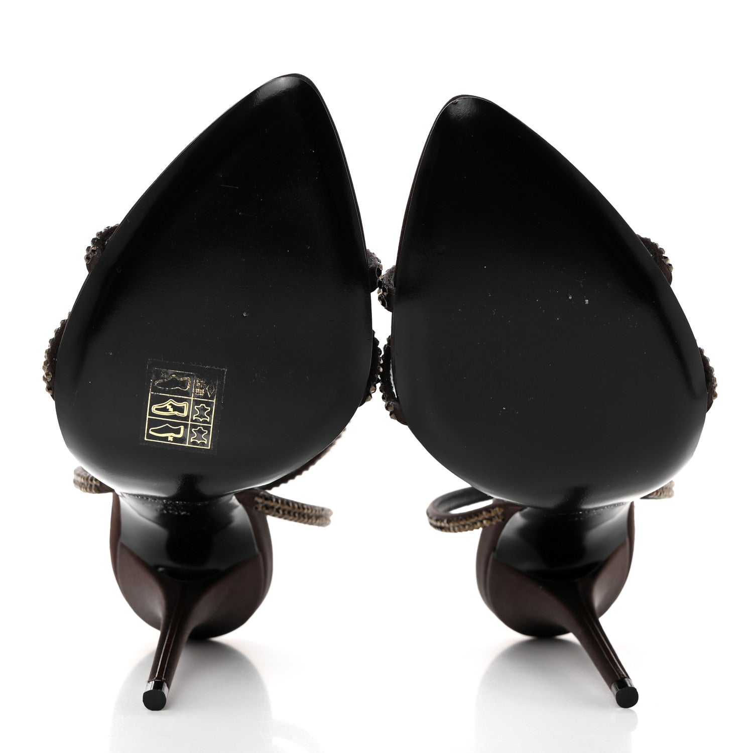 Saint Laurent Satin Crystal Ava 105 Sandals 36.5 Amaranth 5 of 7