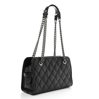 Chanel Calfskin Quilted Small Casual Riviera Zip Shoulder Bag Black 3 of 10
