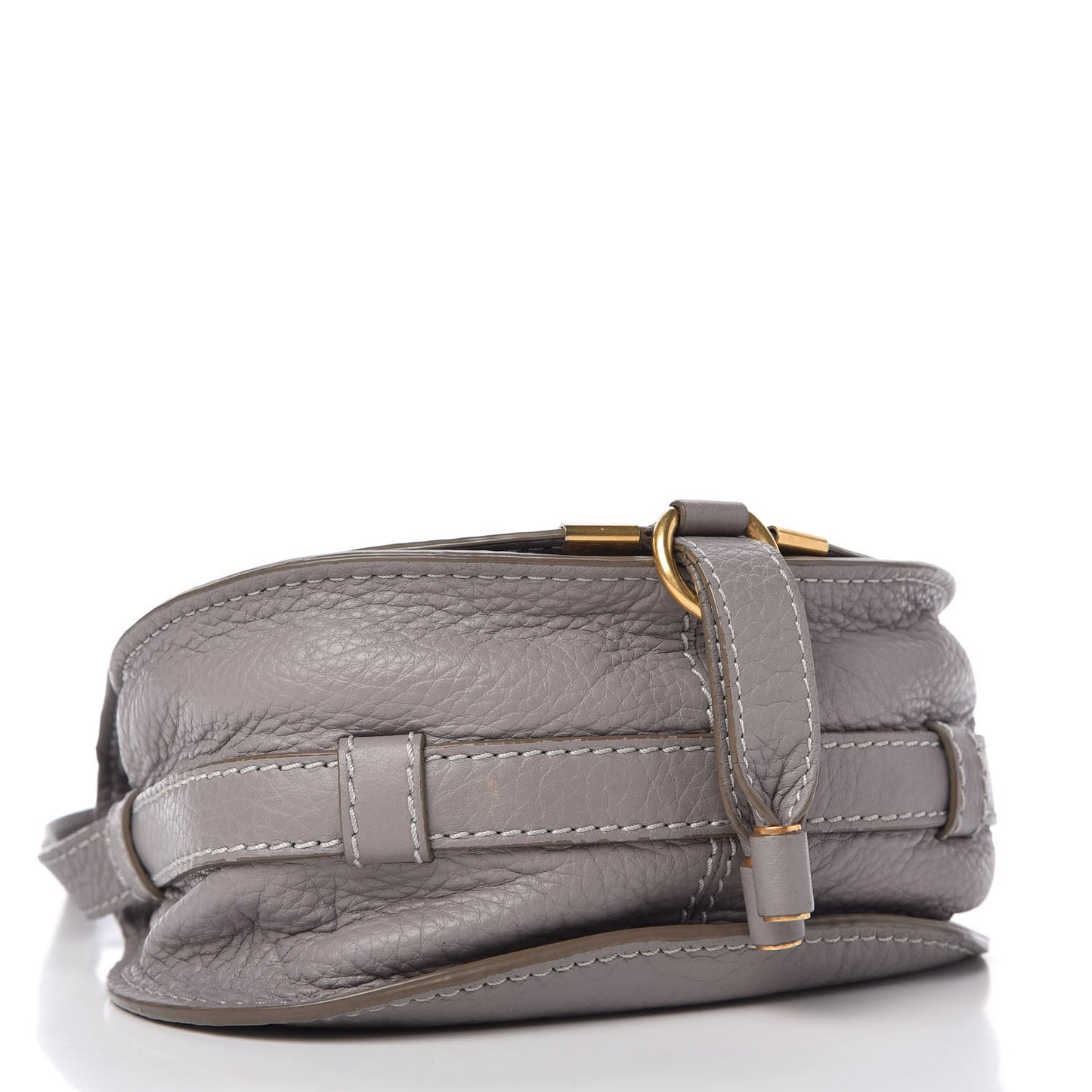 Calfskin Mini Marcie Round Crossbody Bag Cashmere Grey