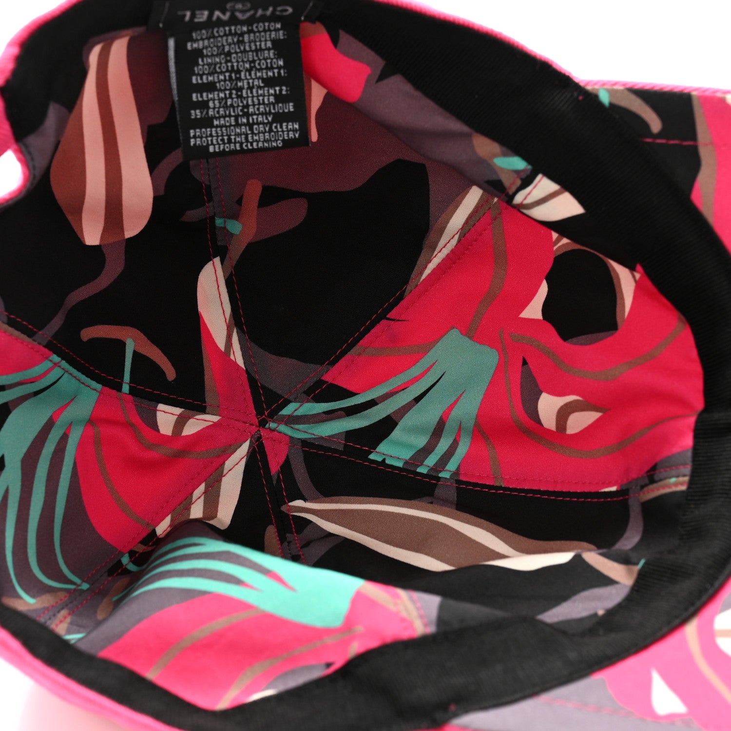 Chanel Cotton CC Cap Hat Fuchsia 7 of 9