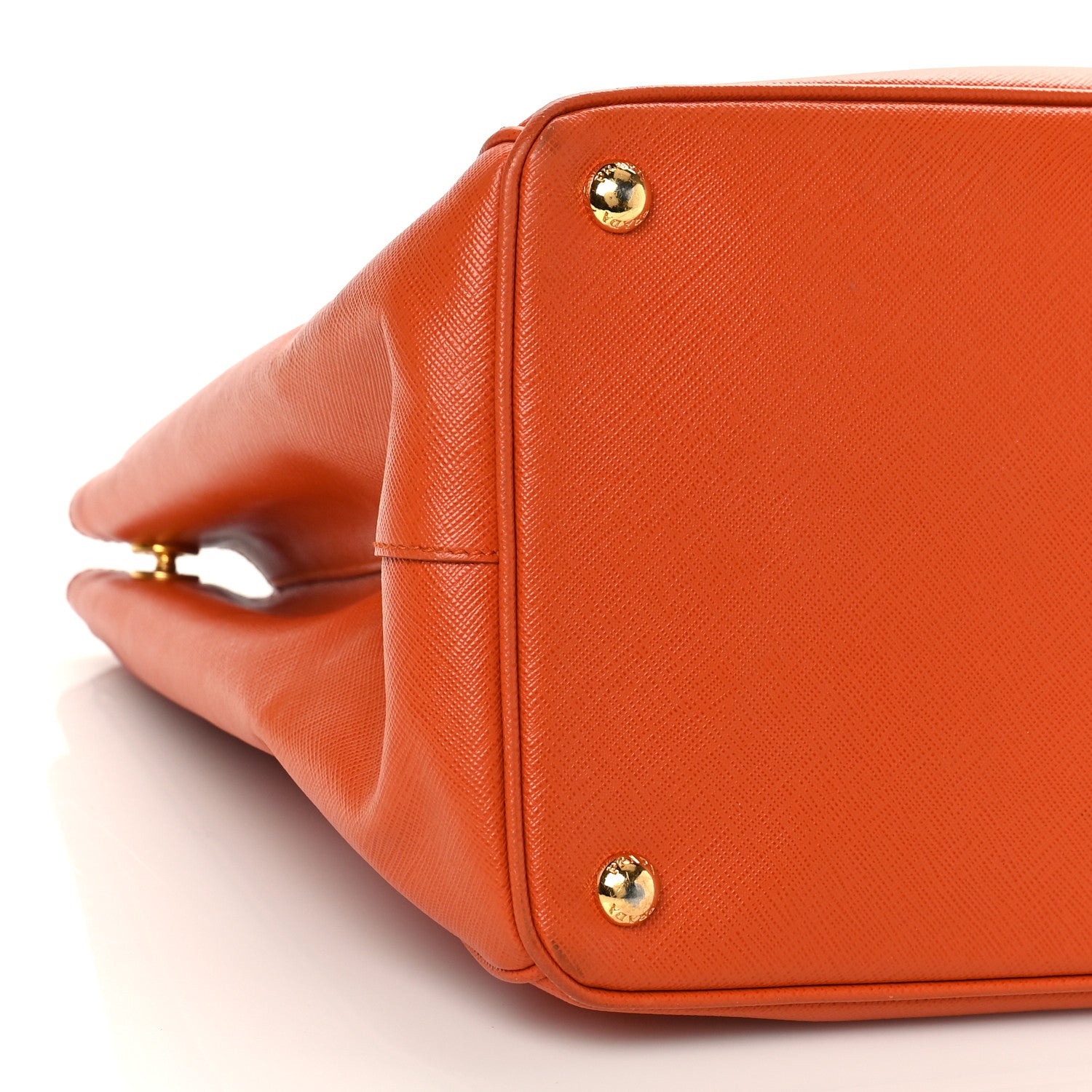 Prada Saffiano Lux Large Tote Papaya 8 of 10
