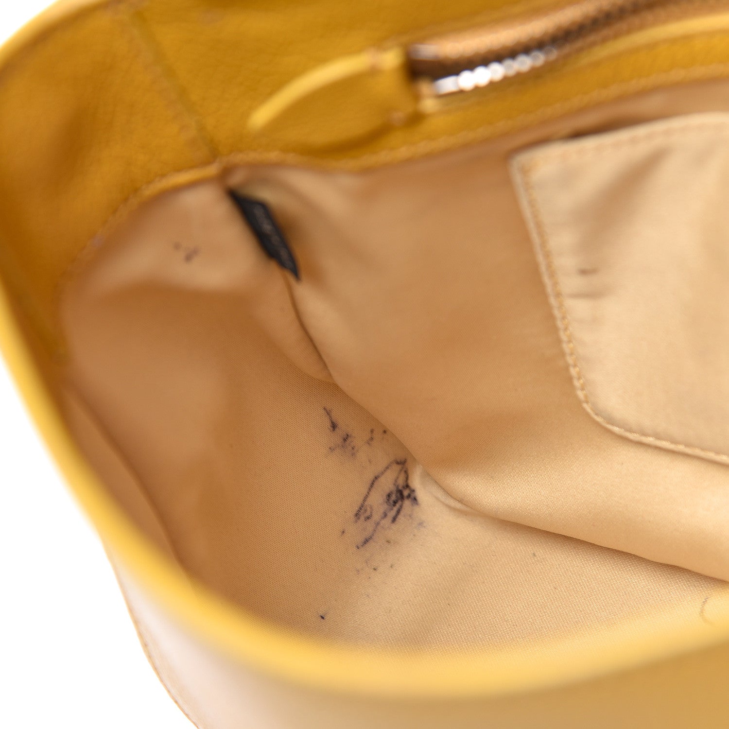 Miu Miu Goatskin Madras Shoulder Bag Yellow 9 of 18