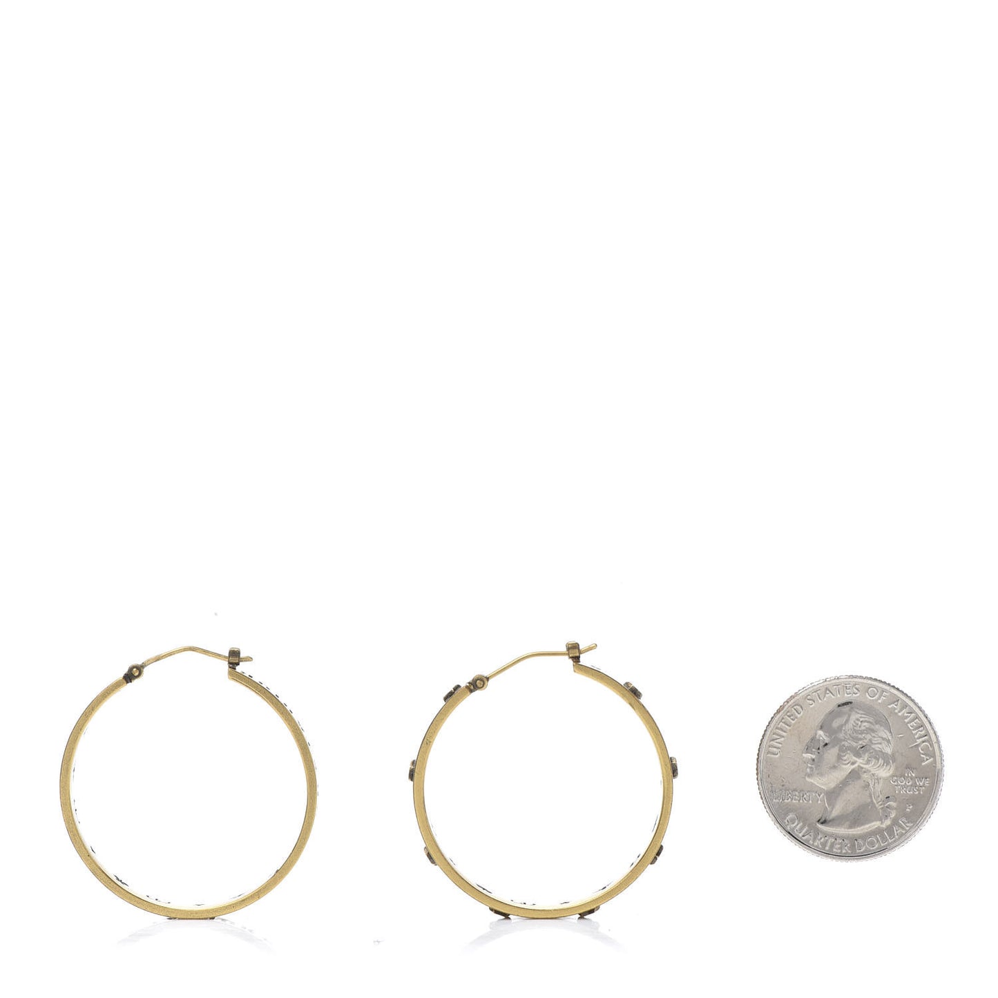Metal J'adior Medium Hoop Earrings Antique Gold
