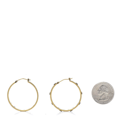 Christian Dior Metal J'adior Medium Hoop Earrings Antique Gold 3 of 8
