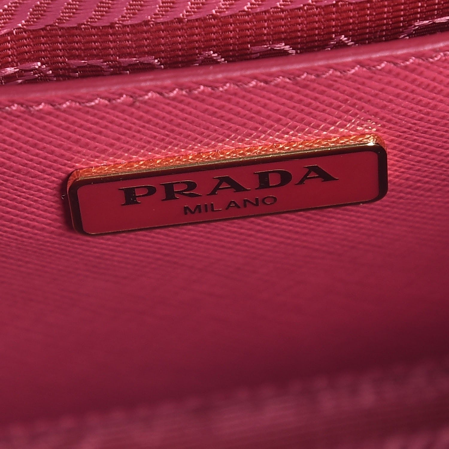 Prada Saffiano Lux Micro Galleria Double Zip Tote Peonia 6 of 7