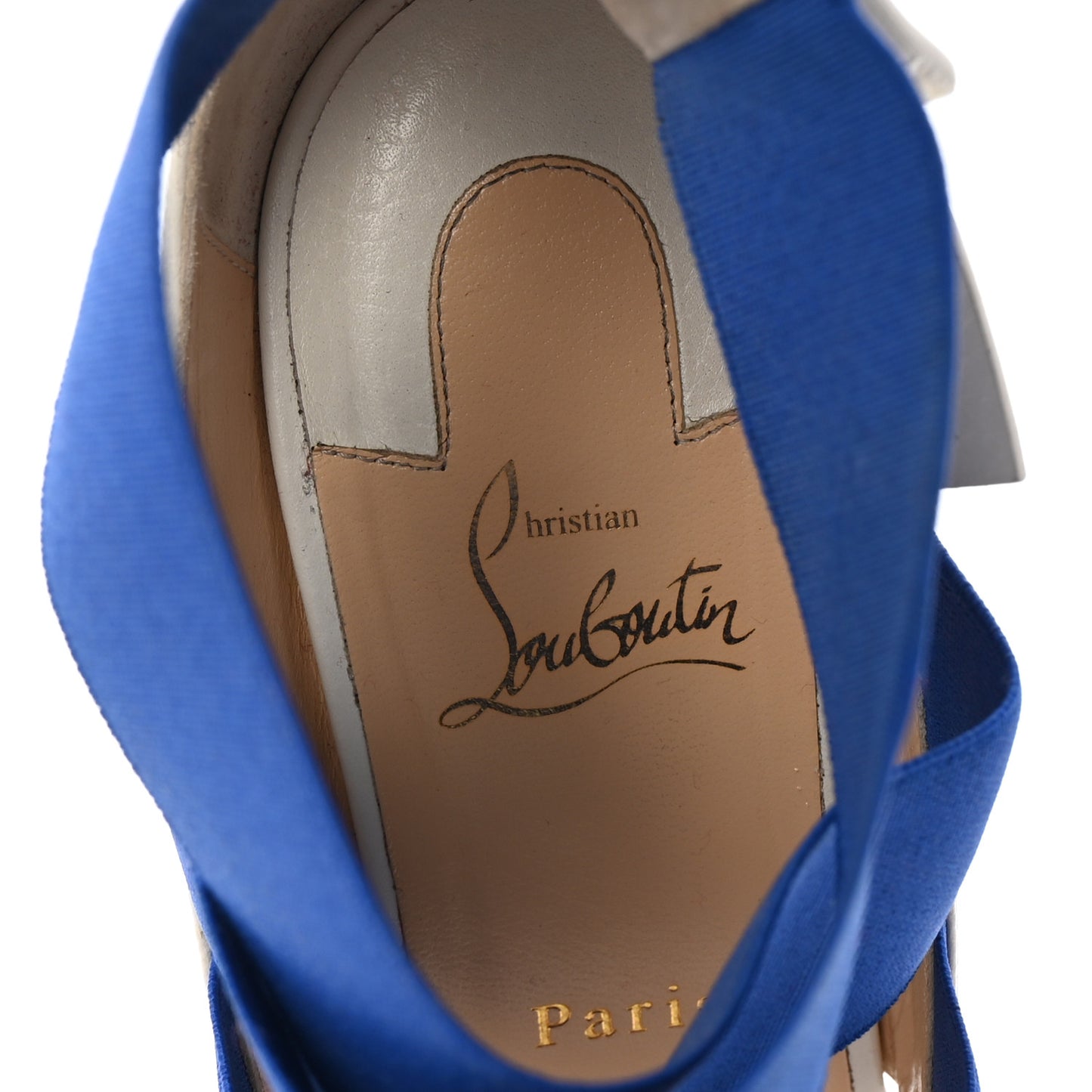 Calfskin Patrouiagoma 100 Platform Sandals 40 Blue