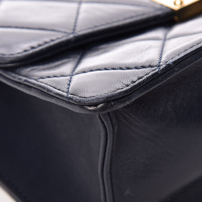 Chanel Lambskin Quilted Medium Golden Class Flap Marine 8 of 16