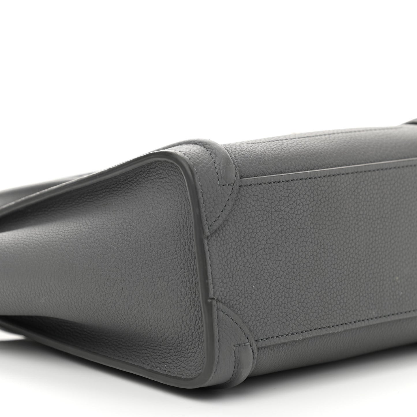 Baby Drummed Calfskin Nano Luggage Kohl