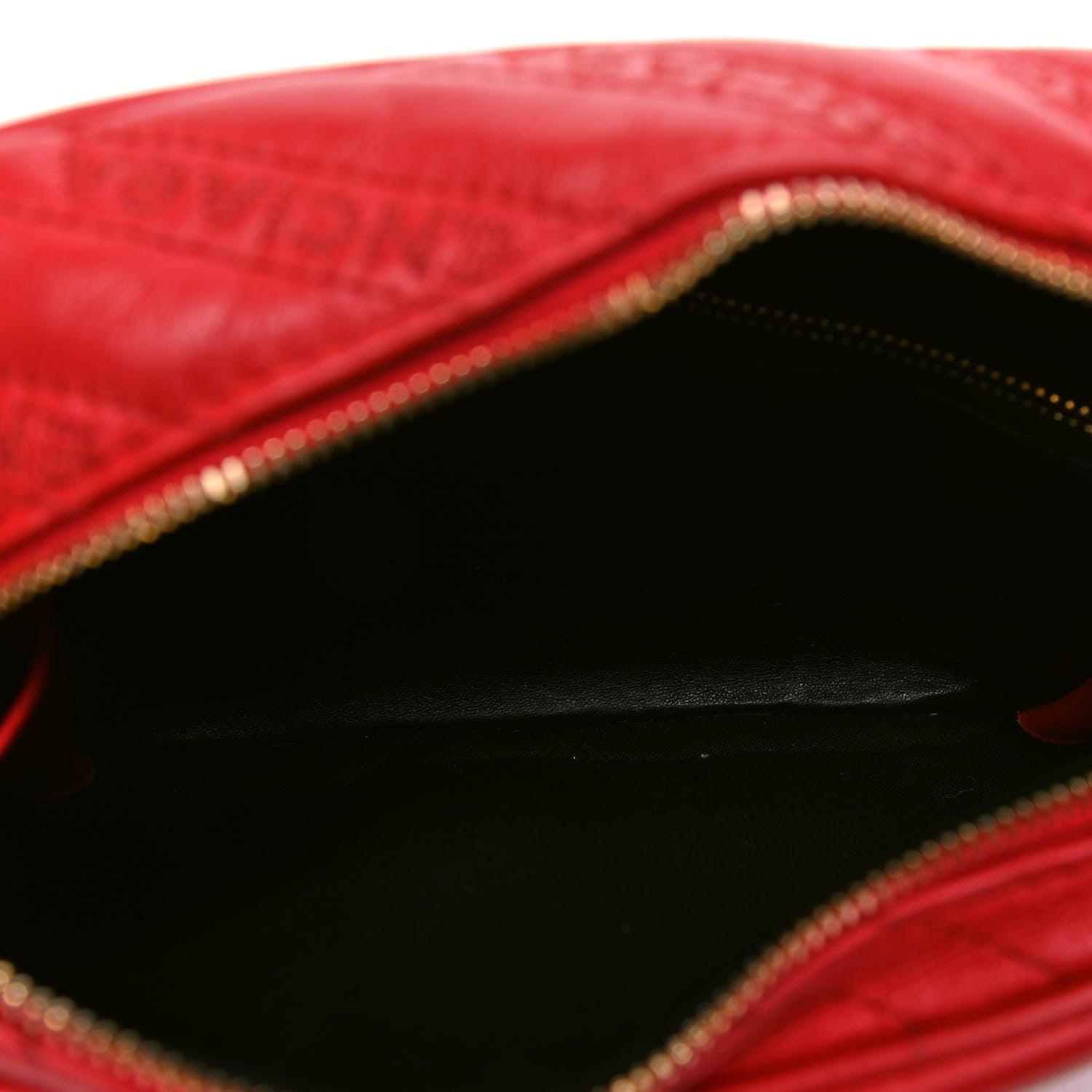 Balenciaga Calfskin Logo Matelasse Chain Strap Blanket Reporter XS Rouge Tango 4 of 5