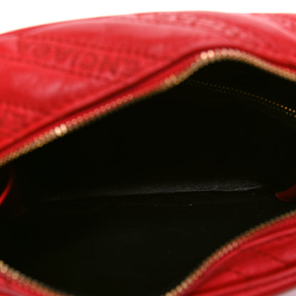 Balenciaga Calfskin Logo Matelasse Chain Strap Blanket Reporter XS Rouge Tango 4 of 5