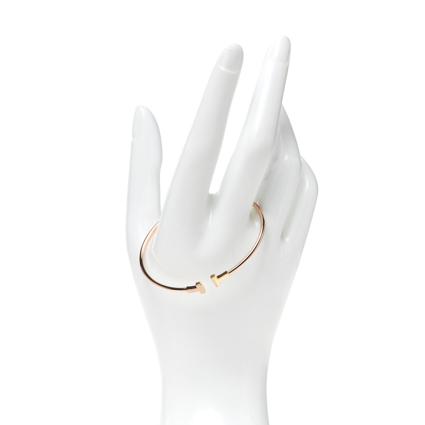 18K Rose Gold Narrow T Wire Bracelet