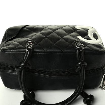 Chanel Calfskin Quilted Cambon Pochette Black White 6 of 7