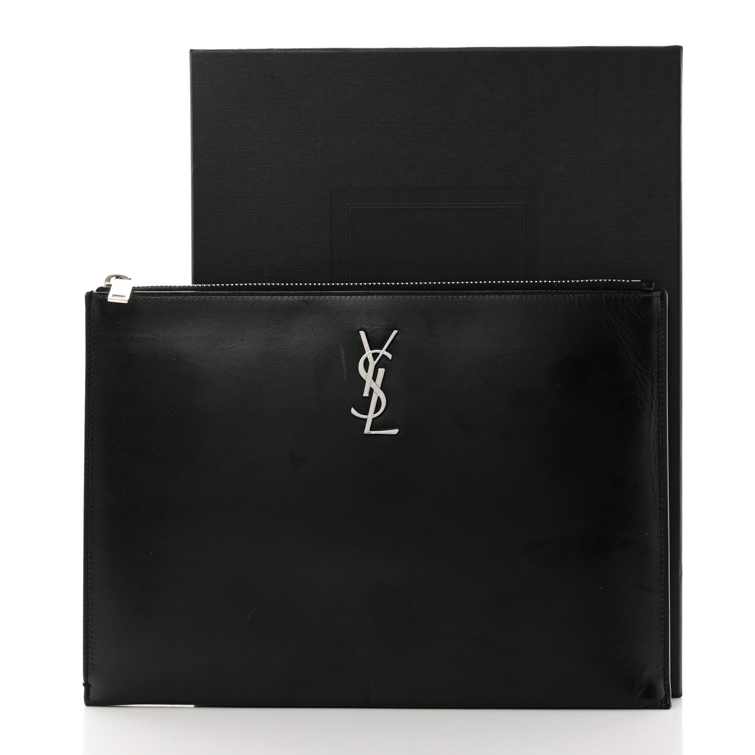 Saint Laurent Calfskin Monogram iPad Case Black 12 of 12