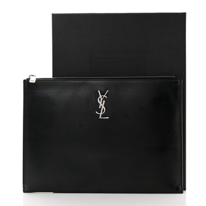 Saint Laurent Calfskin Monogram iPad Case Black 12 of 12