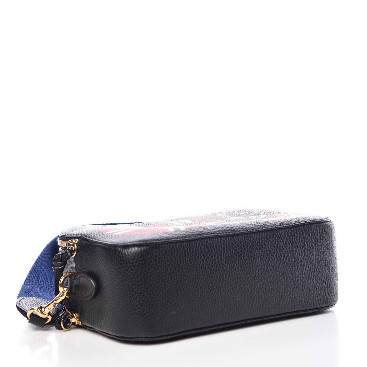 Gucci Grained Calfskin Sylvie Web Kingsnake Small Camera Bag Black Multicolor 4 of 10