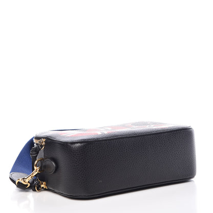 Gucci Grained Calfskin Sylvie Web Kingsnake Small Camera Bag Black Multicolor 4 of 10