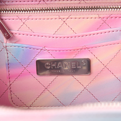 Chanel PVC Patent Calfskin Patent Lambskin Small CC Vanity Case Pink 6 of 11