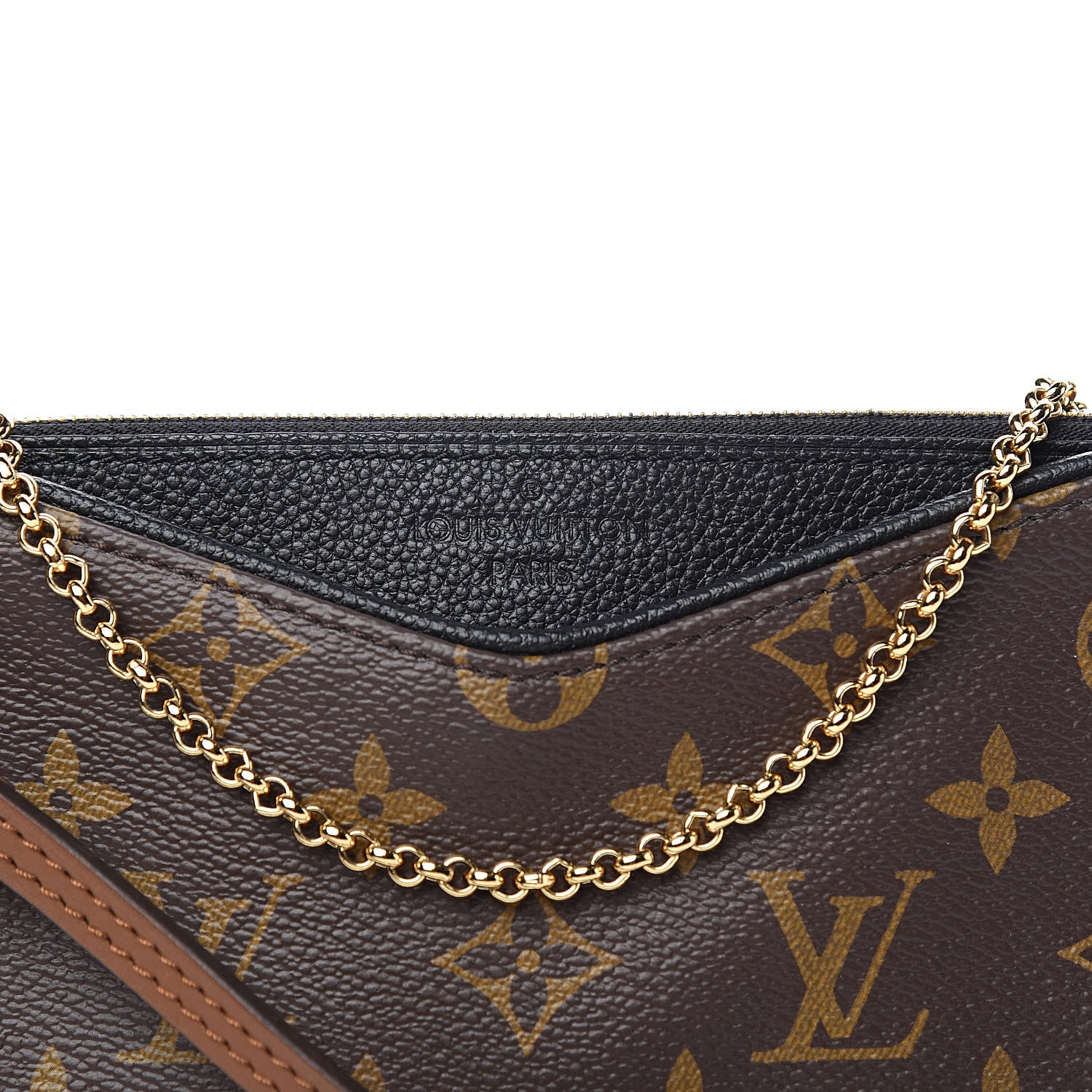Louis Vuitton Monogram Pallas Clutch Black 10 of 10