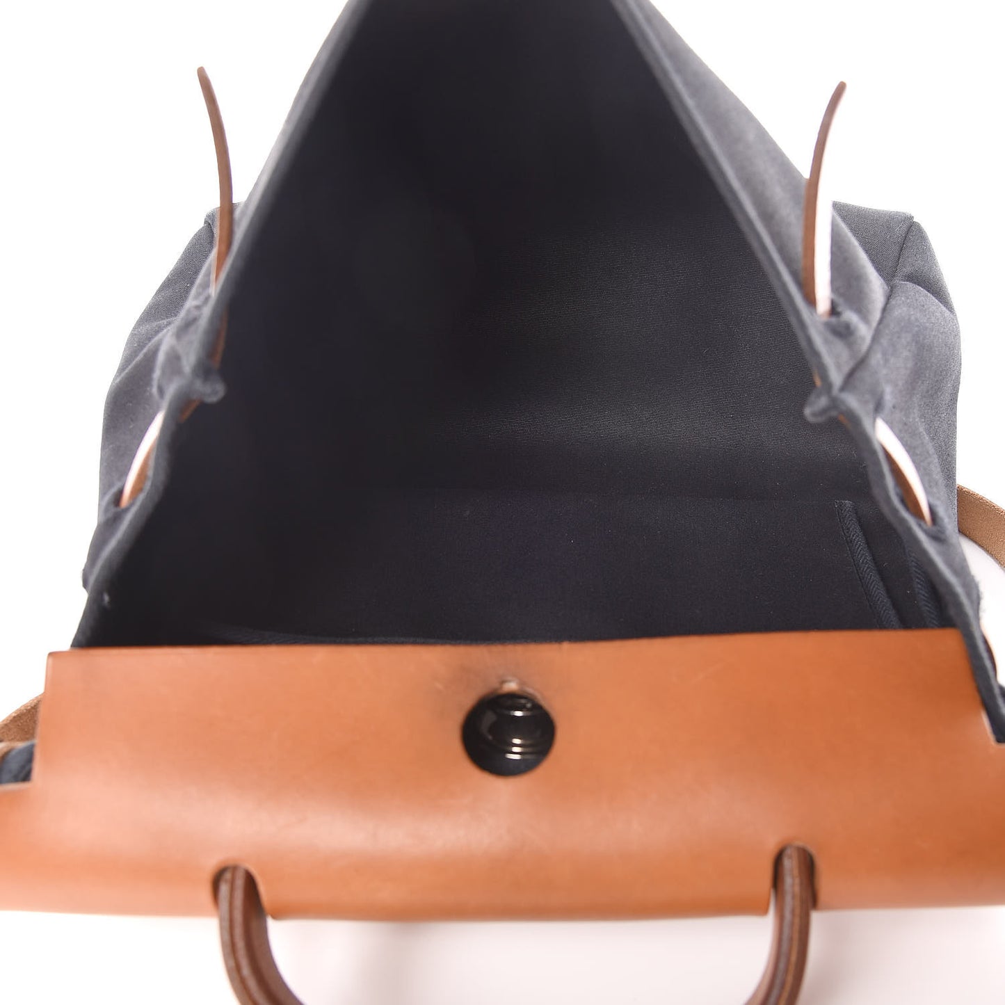 Toile Vache Calfskin Herbag 30 PM Black Natural
