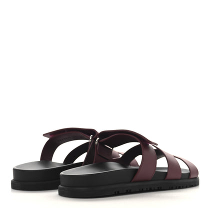 Hermes Calfskin Womens Chypre Sandals 38.5 Rouge H 5 of 10