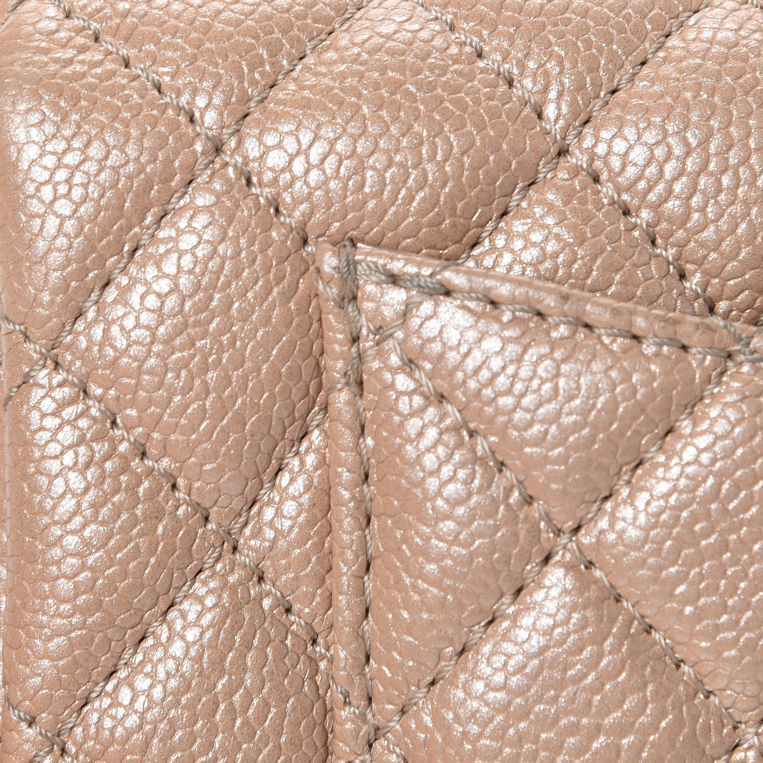 Chanel Pearly Caviar Quilted Mini Rectangular Flap Beige 12 of 12