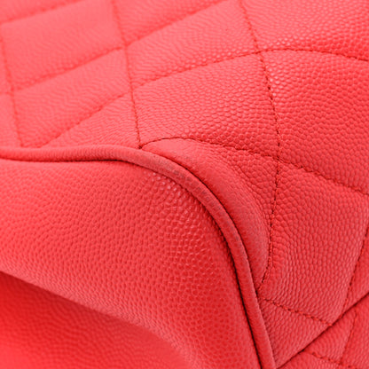 Chanel Caviar Quilted In Out Flap Shopping Tote Red 11 of 14