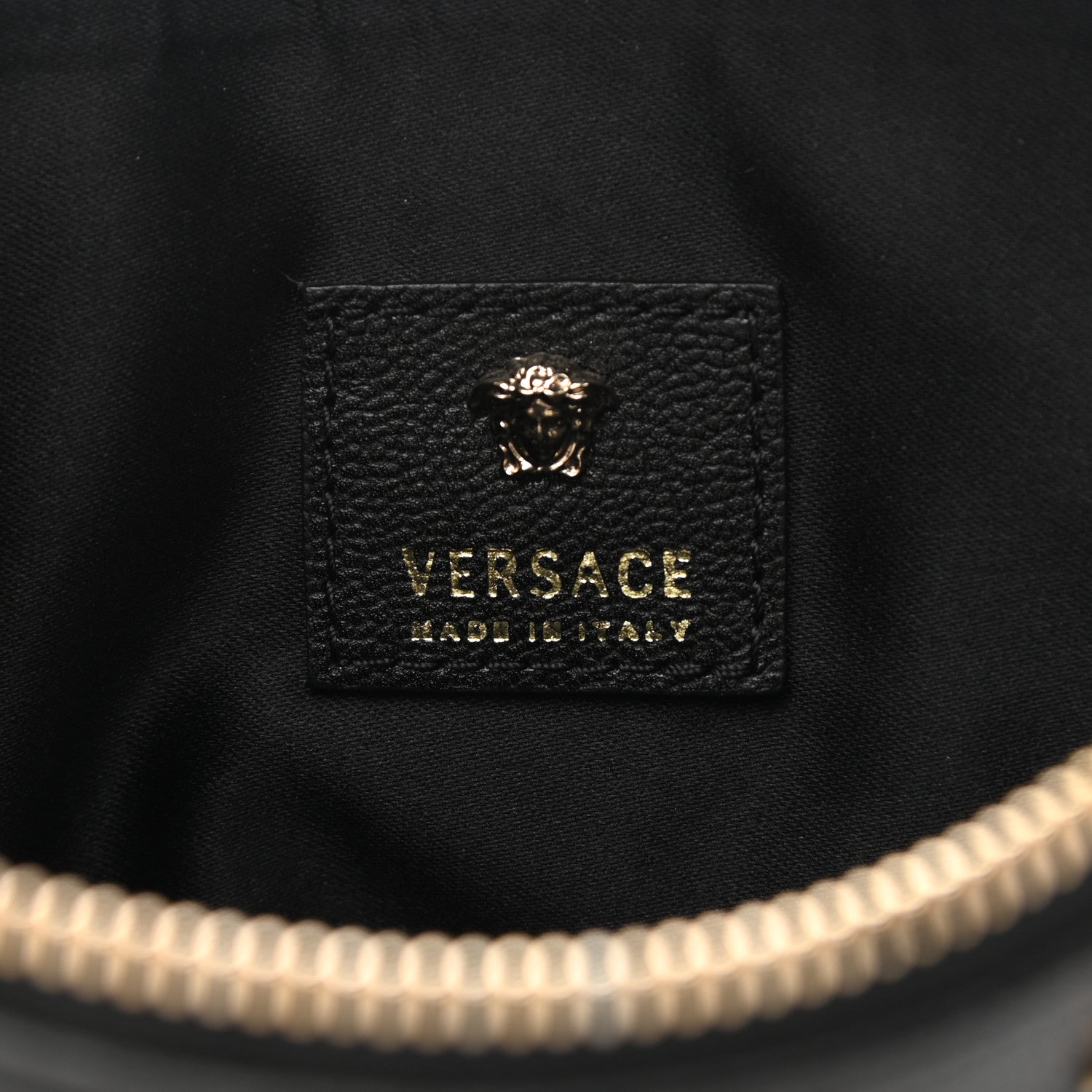 Versace Vitello Studded Medusa Head Pochette Black 6 of 7
