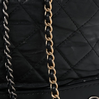 Chanel Aged Calfskin Quilted Gabrielle Backpack Black 15 of 18