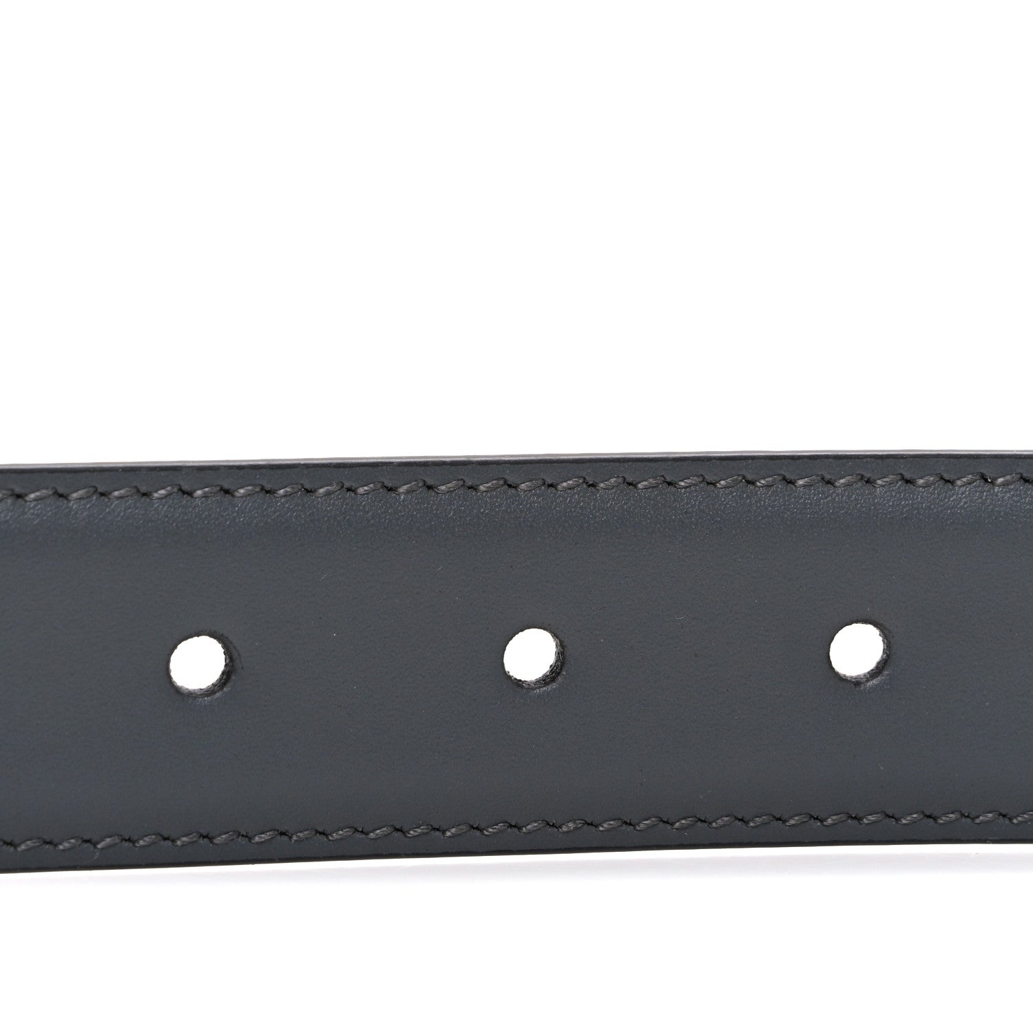 Gucci Selleria Calfskin GG Supreme Monogram Reversible Belt 90 36 Graphite Grey Black 4 of 5