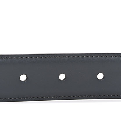 Gucci Selleria Calfskin GG Supreme Monogram Reversible Belt 90 36 Graphite Grey Black 4 of 5