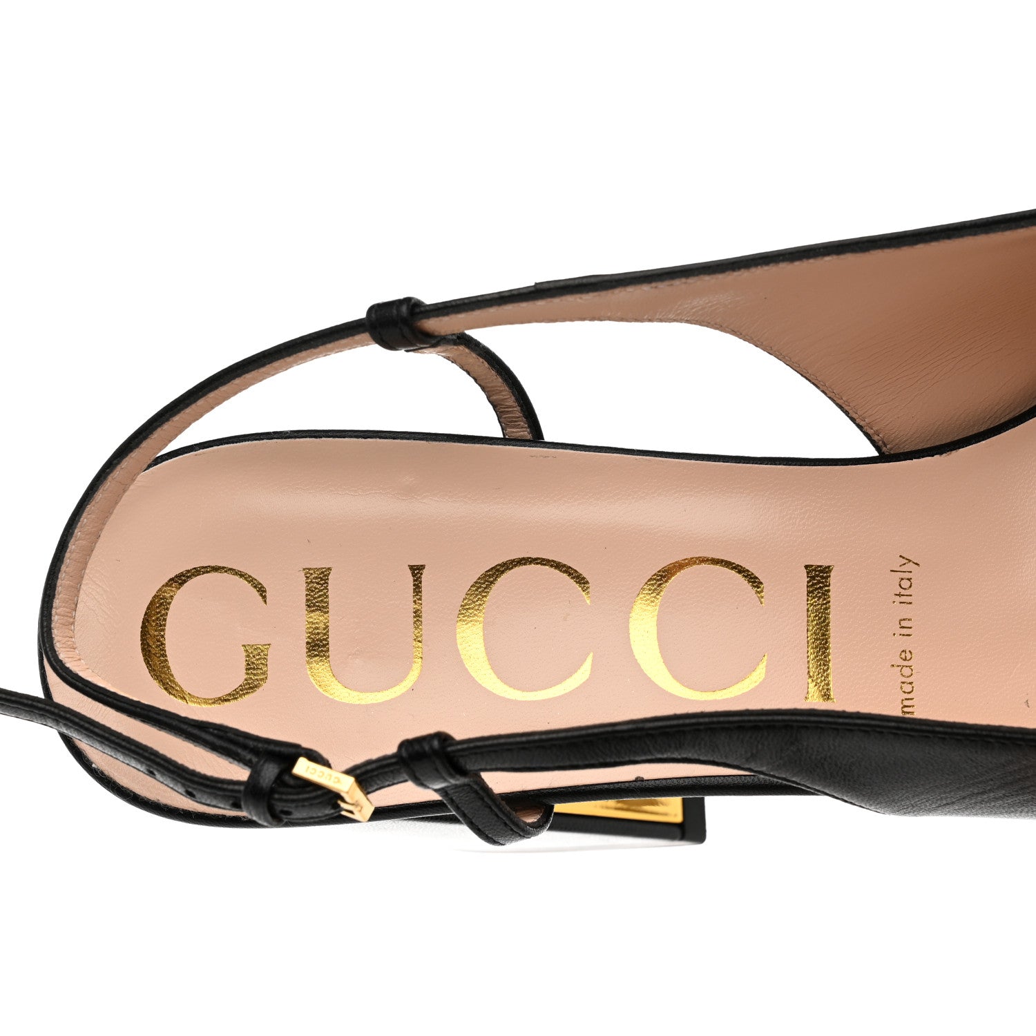 Gucci Malaga Kid Horsebit 75mm Slingback Pumps 41 Black 6 of 8