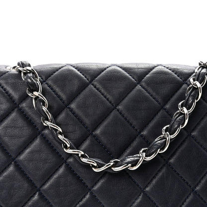 Chanel Lambskin Quilted Jumbo Single Flap Navy 8 of 10